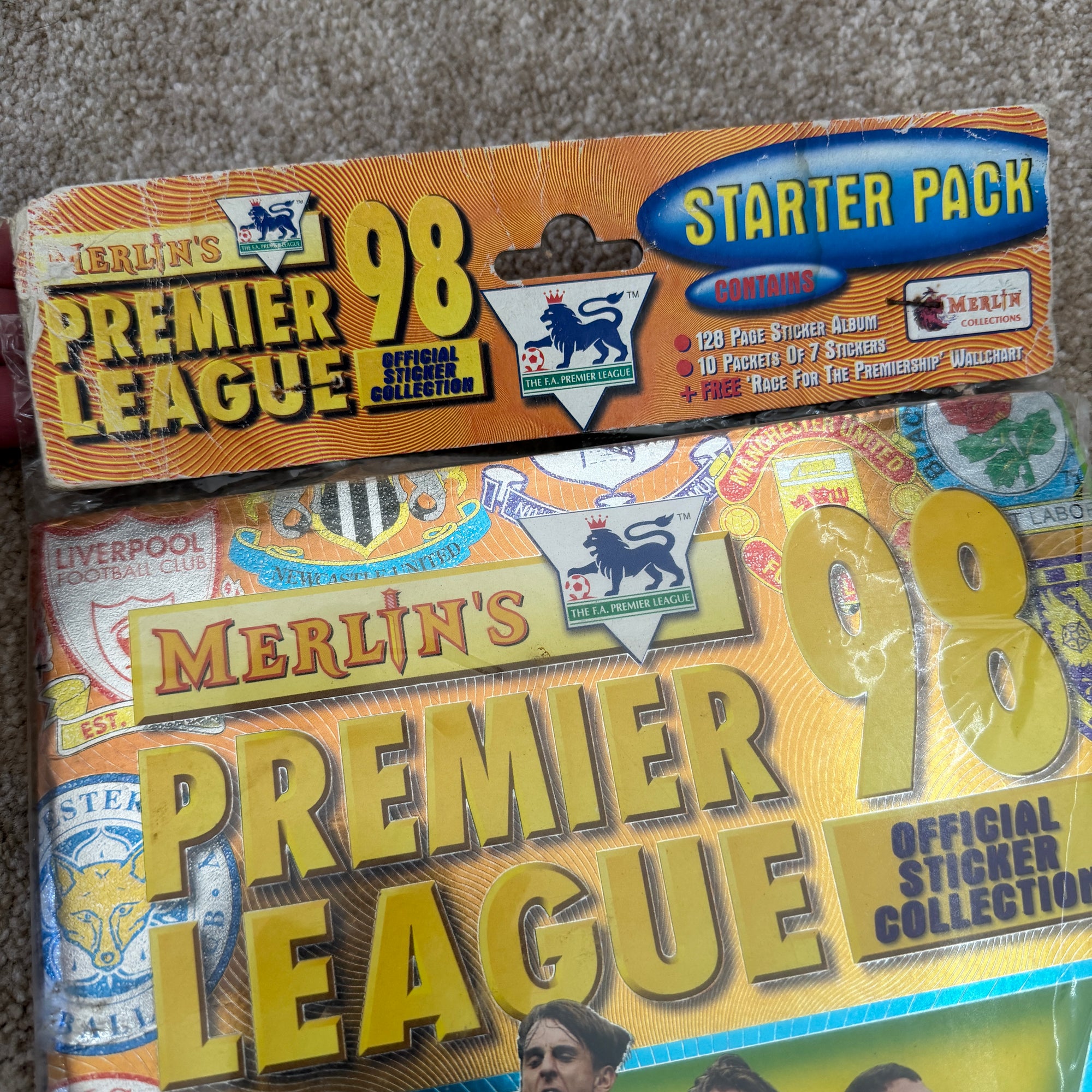 Merlin 1998 Sealed Premier League Starter Pack Stickers