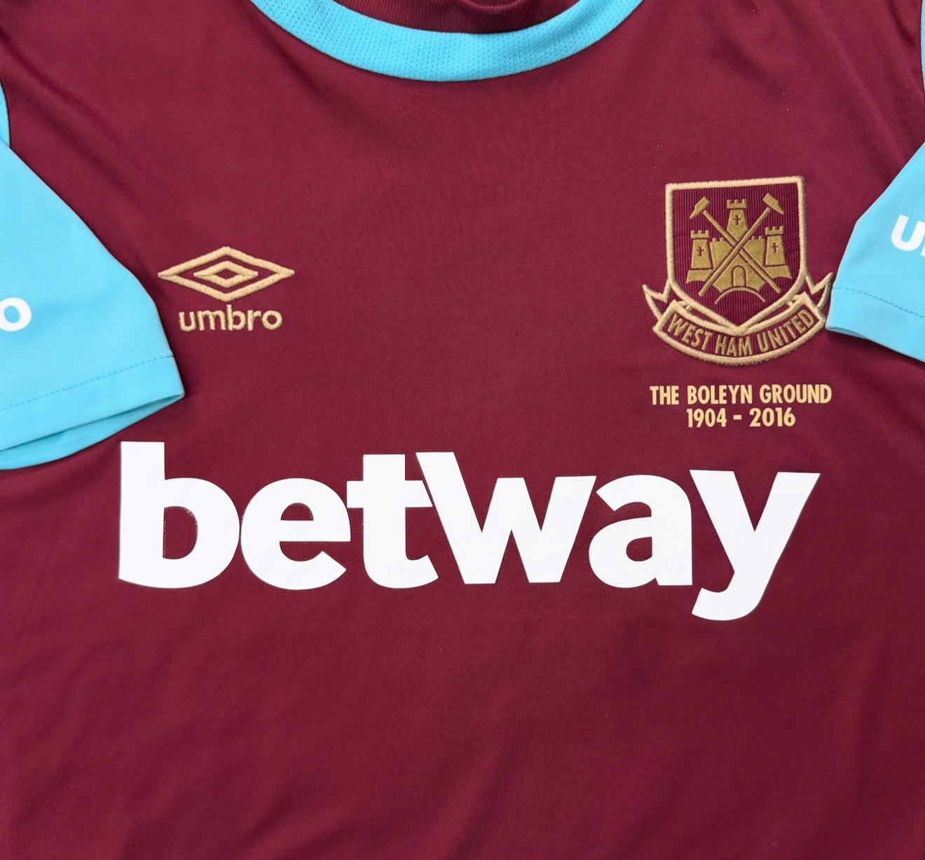 West Ham Betway Replacement Shirt Sponsor