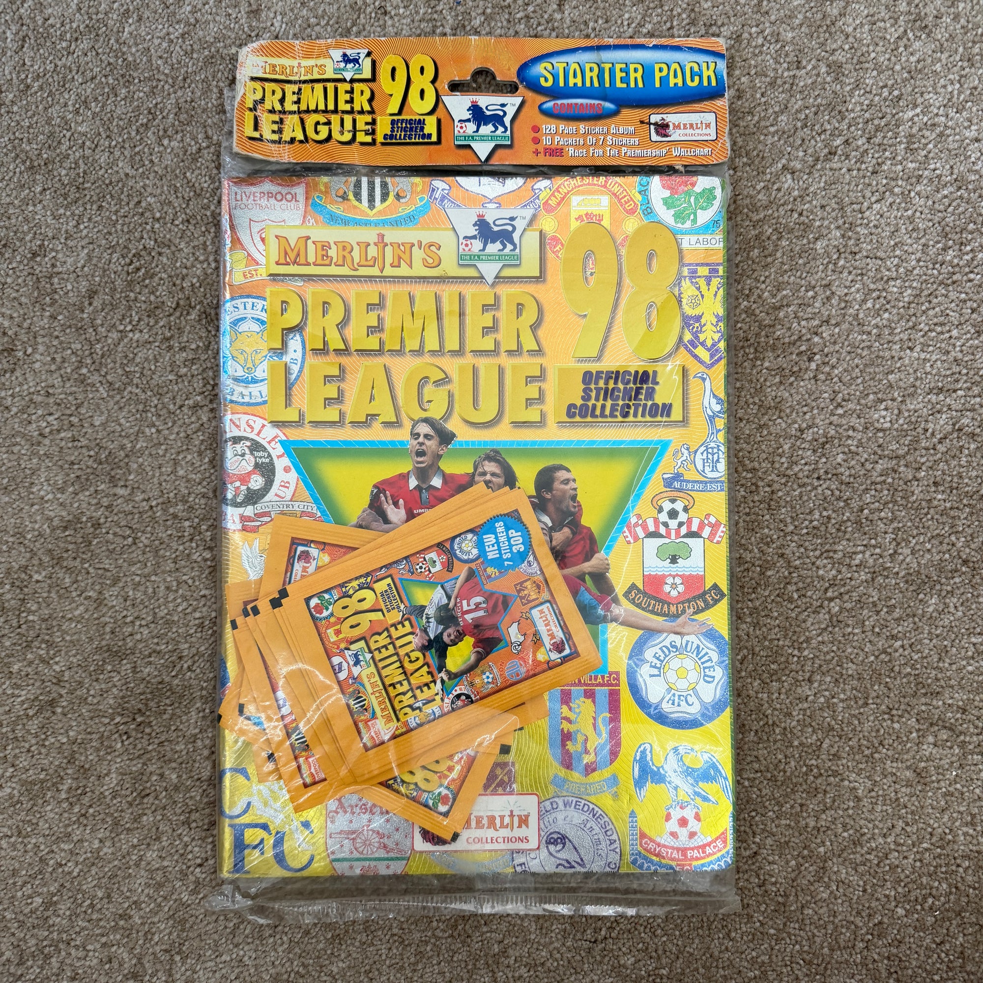 Merlin 1998 Sealed Premier League Starter Pack Stickers