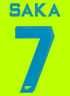 Arsenal 2023/24 Away Cup Saka Name Set