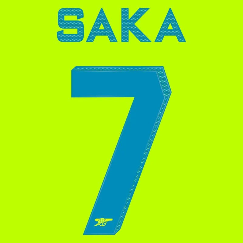 Arsenal 2023/24 Away Cup Saka Name Set