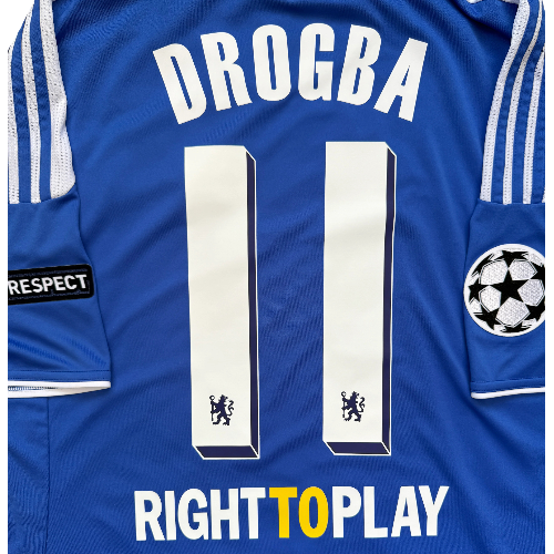 Chelsea 2011 UCL Final Drogba Name Set & Right To Play Sponsor