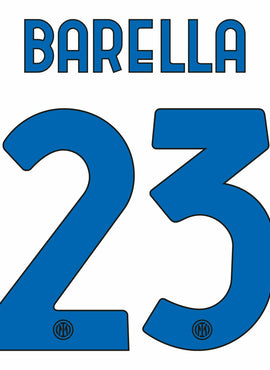 Inter Milan 2023/24 Barella Away Name Set