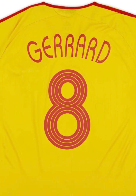 Liverpool 2006/07 UCL Gerrard Away Name Set