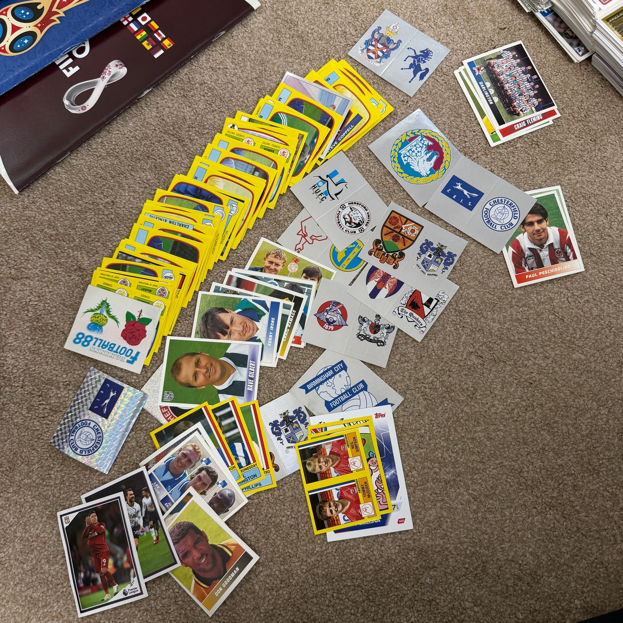 Huge 10,000+ Football Sticker Job Lot | Merlin Panini Topps | World Cup