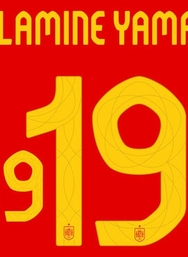 Spain 2024/25 Home Lamine Yamal Name Set
