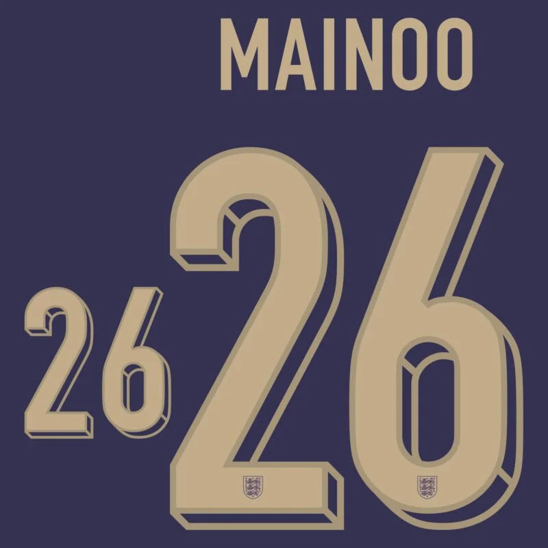 England 2024 Mainoo Away Name Set