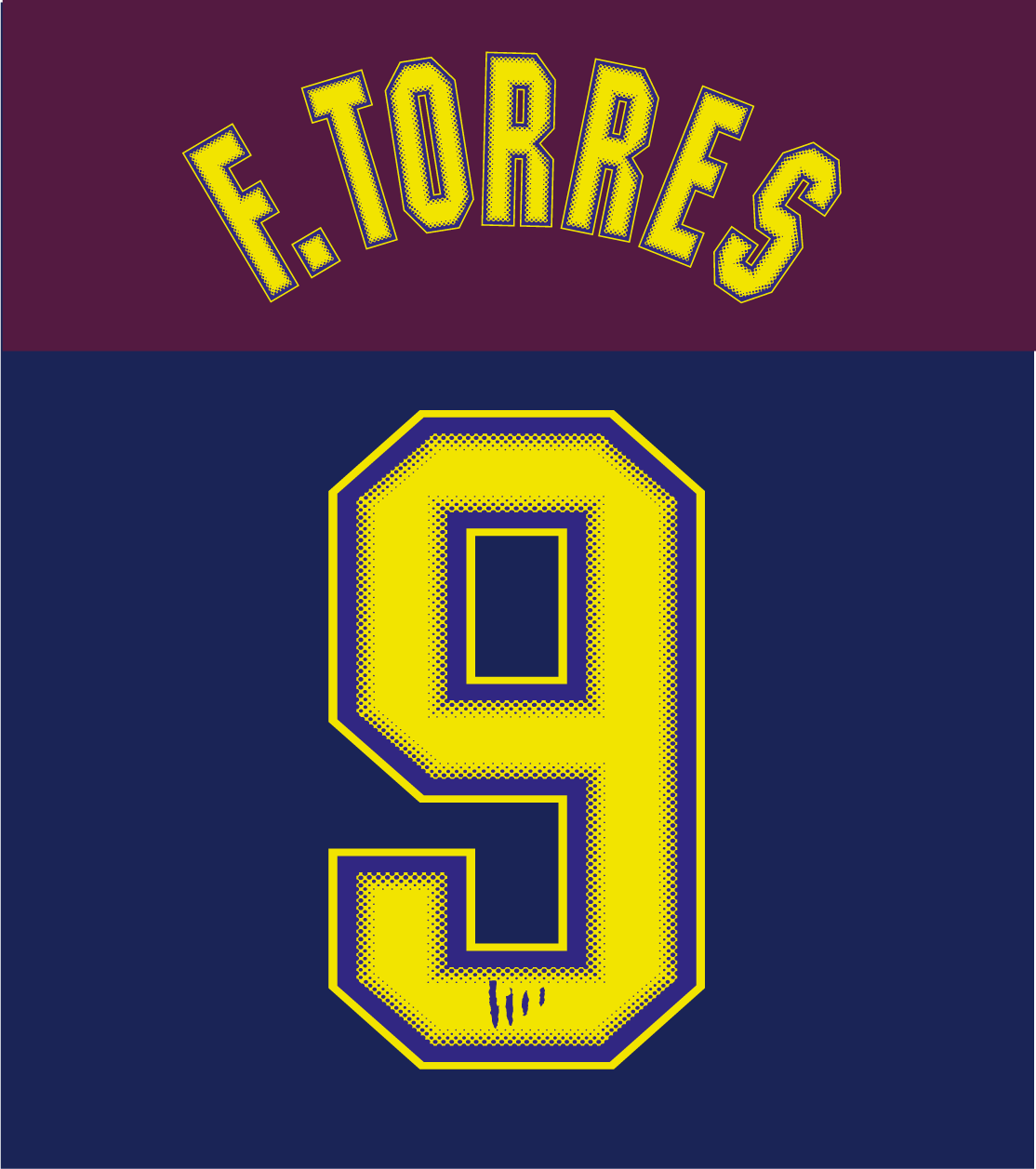 Atletico Madrid 2004 Torres Away Name Set