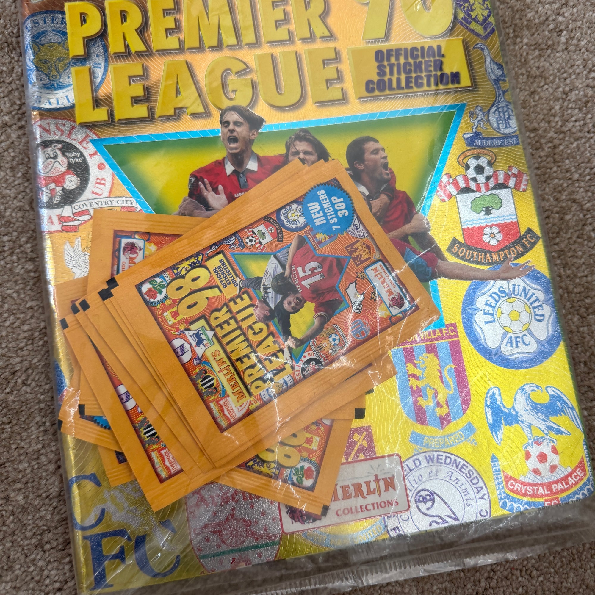 Merlin 1998 Sealed Premier League Starter Pack Stickers