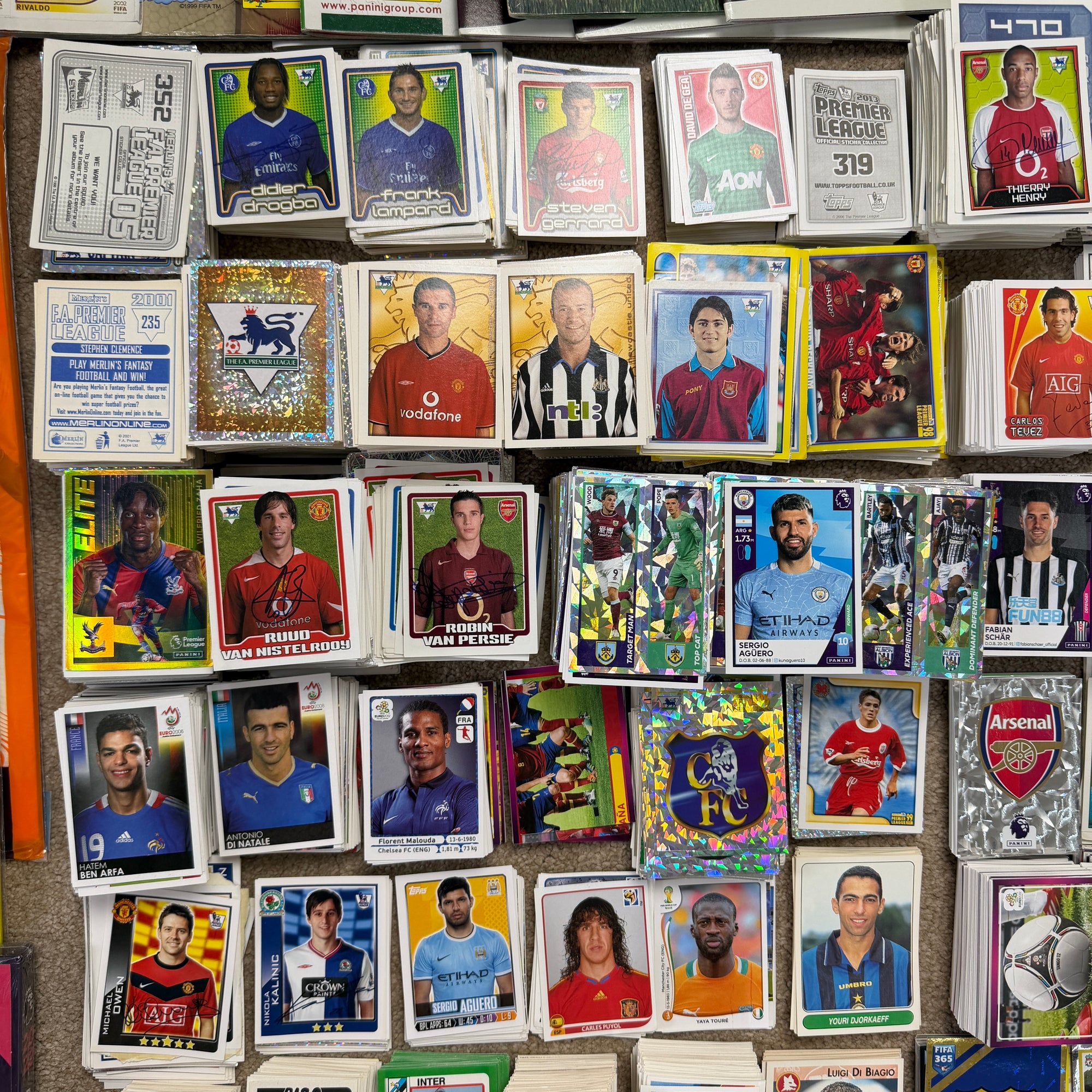Huge 10,000+ Football Sticker Job Lot | Merlin Panini Topps | World Cup