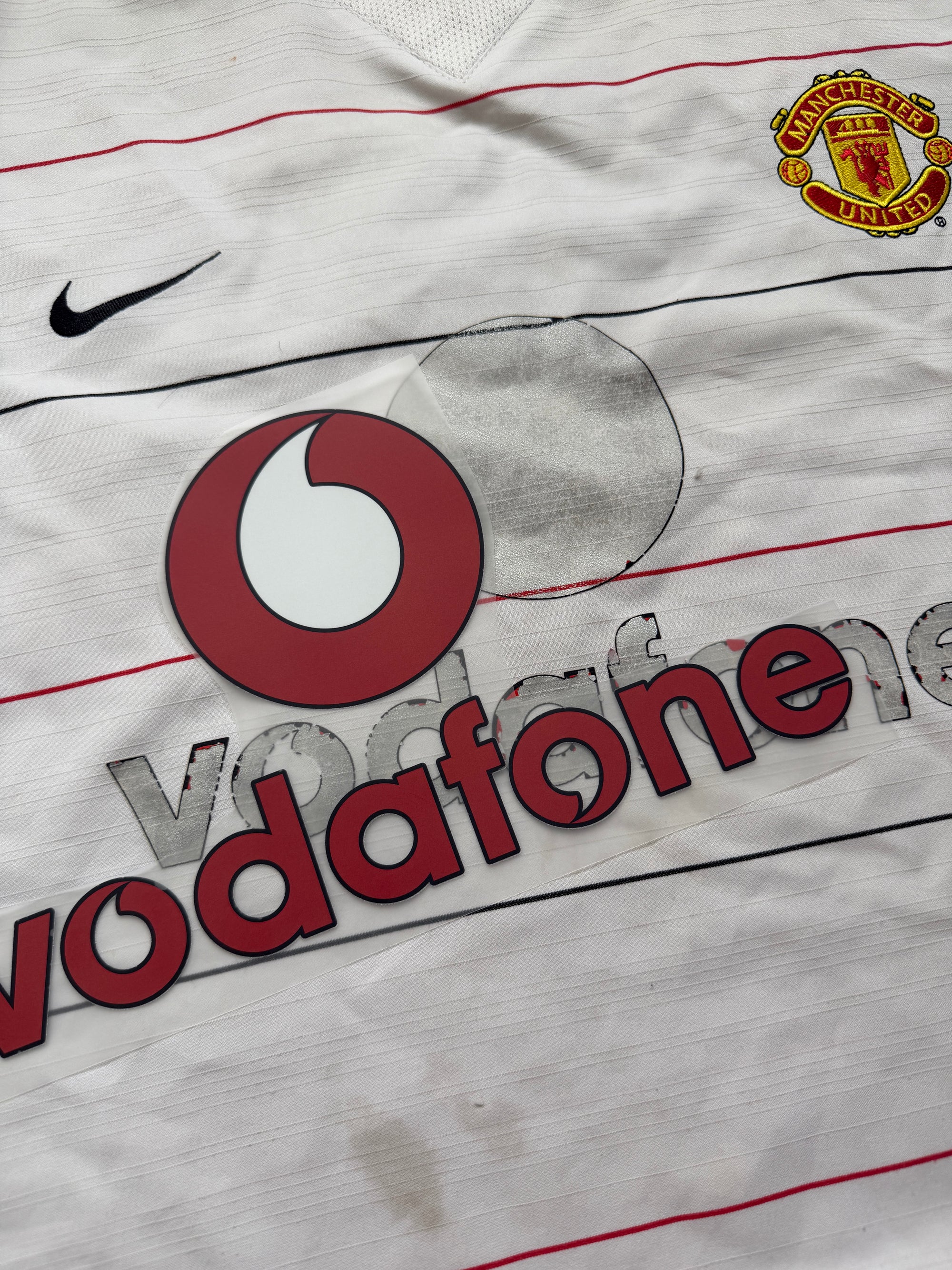 Manchester United 2004 3rd Replacement Vodafone Sponsor