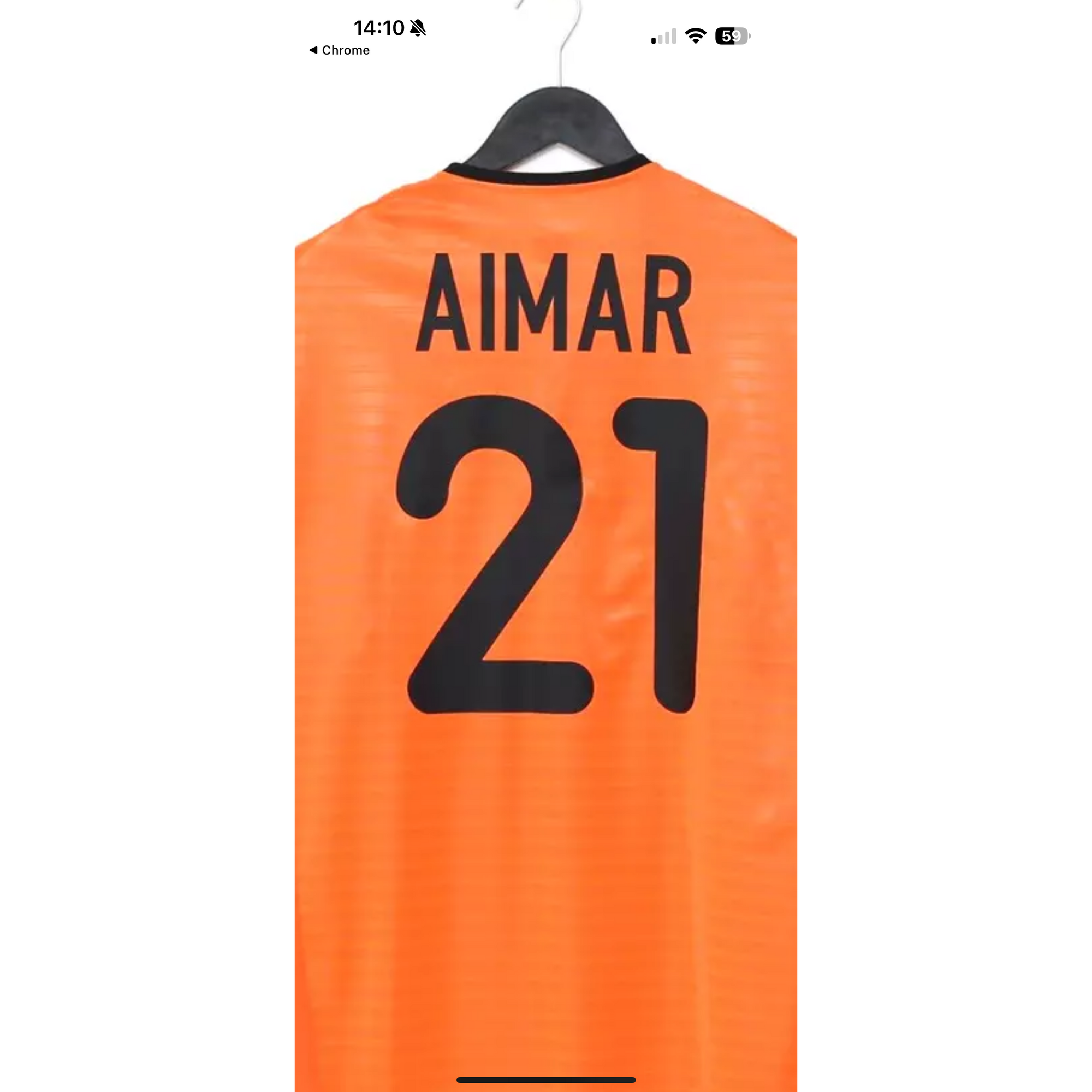 Valencia 2001/02 Aimar Away Name Set