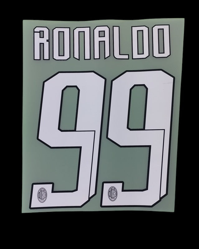 AC Milan 2007/08 Ronaldo Name Set
