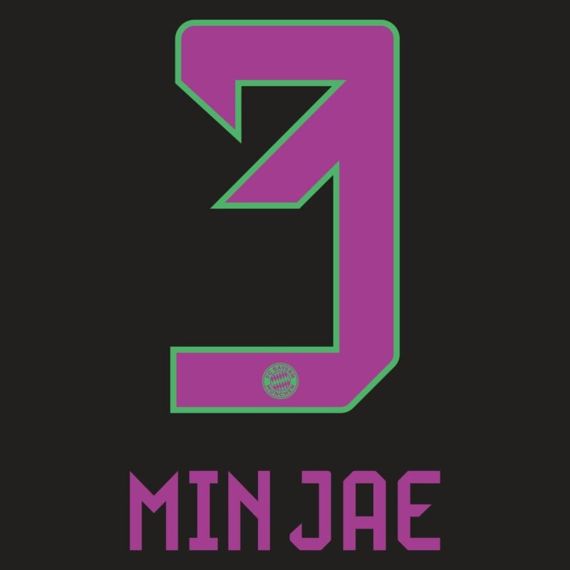 Bayern 2023/24 Away Minjae Name Set