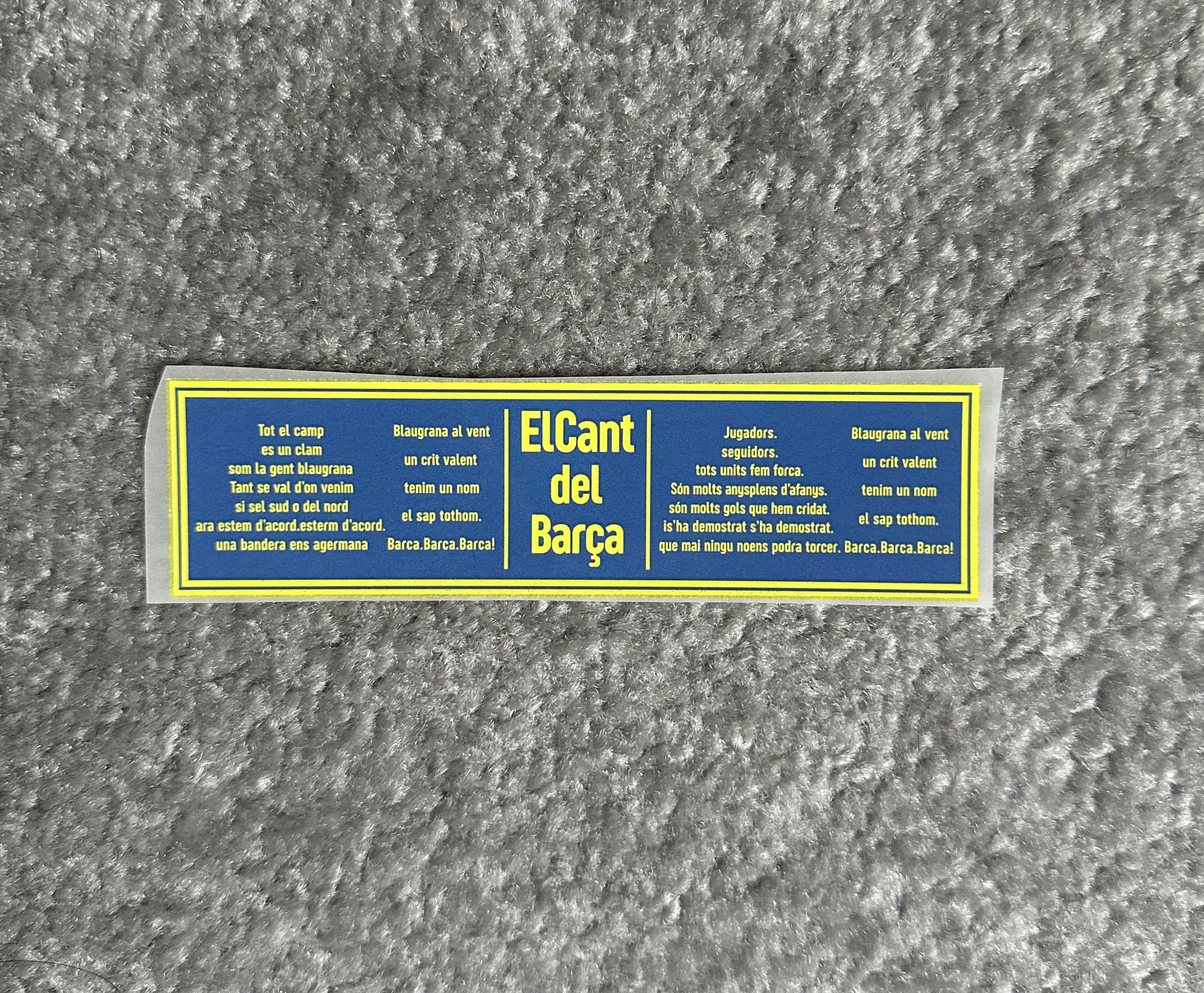 Barcelona 2008 'ElCant del Barca' Replacement Neck Decal