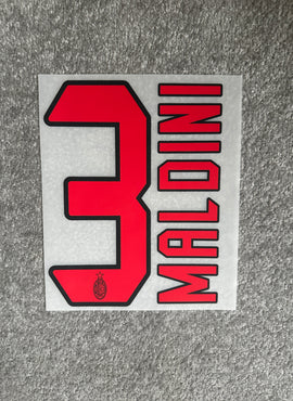 AC Milan 2004/07 Away Maldini Name Set