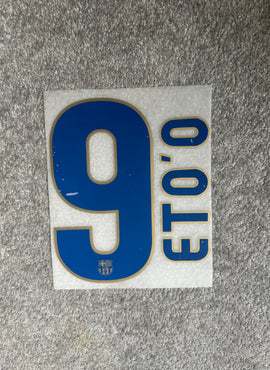 Barcelona 2008/09 Eto'o Name Set