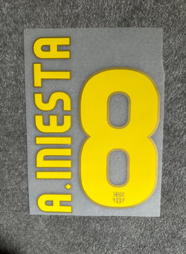 Barcelona 2008/10 Home Iniesta Name Set