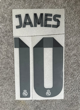 Real Madrid 2014/15 Home James Rodriguez Name Set