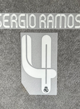 Real Madrid 2010/11 Away Sergio Ramos Name Set