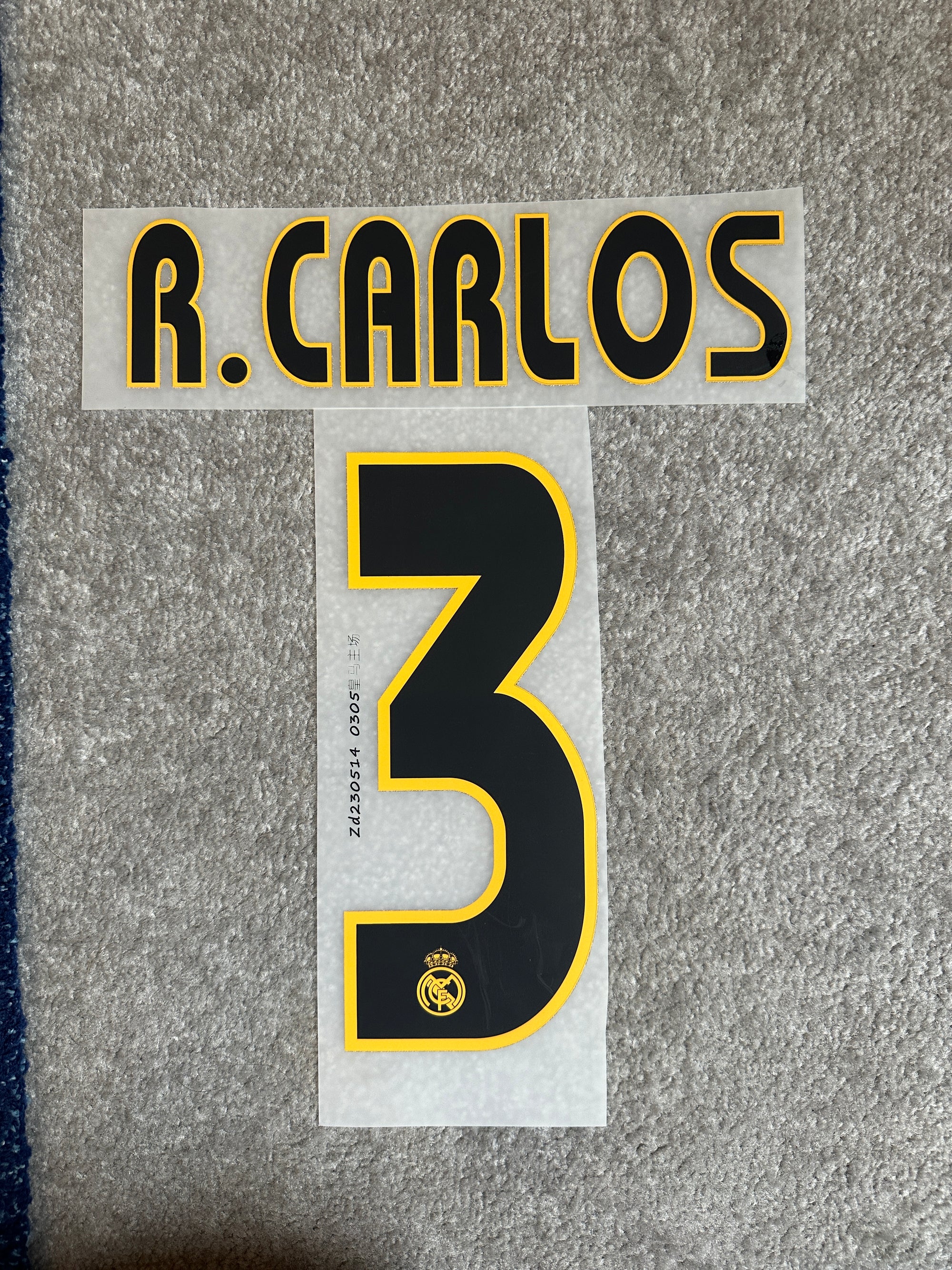 Real Madrid 2003/05 R.Carlos Name Set