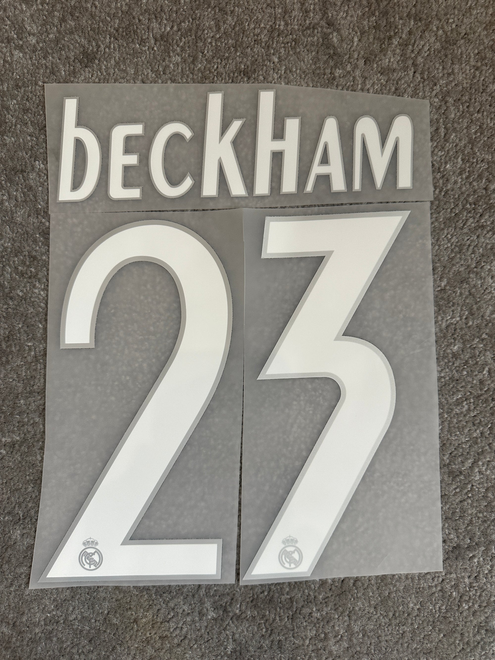 Real Madrid 2005/06 Away Beckham Name Set