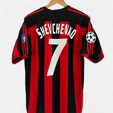 AC Milan 2003/04 Shevchenko Home Football Shirt - Medium