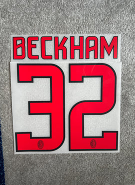 AC Milan 2008/09 Away Beckham Name Set