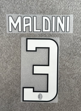 AC Milan 2008/09 Maldini Home Name Set