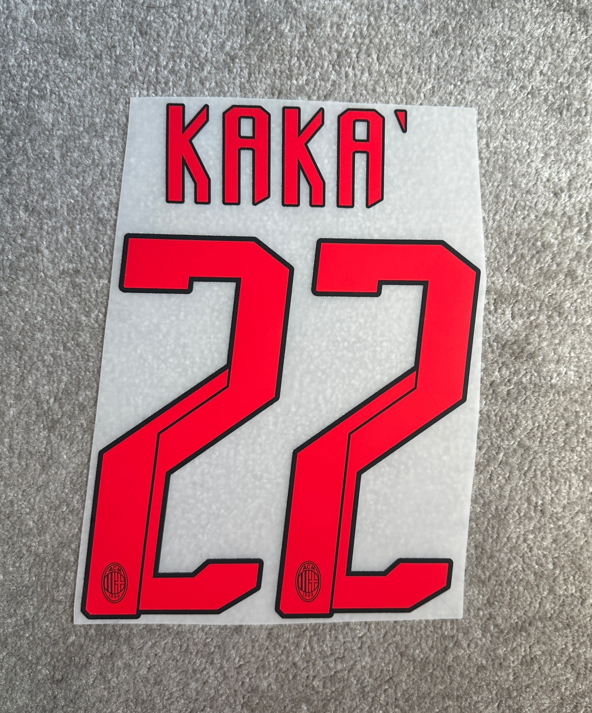 AC Milan 2007/08 Away Kaka Name Set