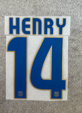 Barcelona 2008/09 Away Henry Name Set