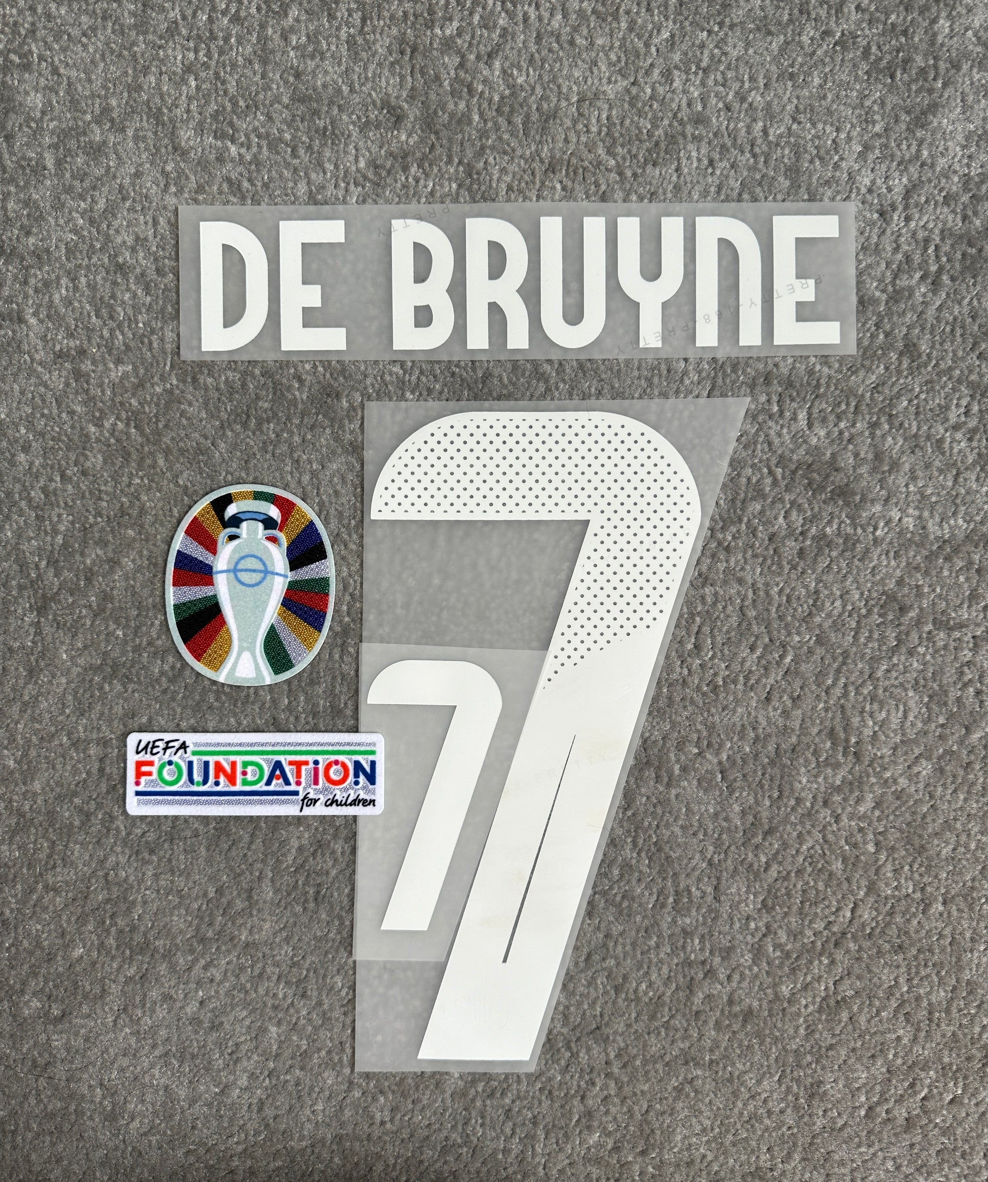 Belgium Euro 2024 De Bruyne Away Name Set + Patches – OJ's Football ...