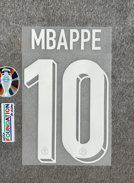 France 2024 Mbappe Home Name Set + Patches