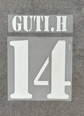 Real Madrid 2001/03 Guti Away Name Set