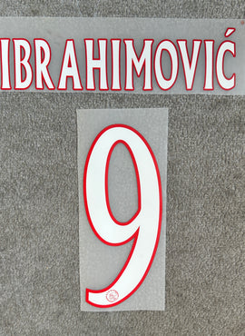 Ajax 2003/05 Ibrahimovic Home Name Set