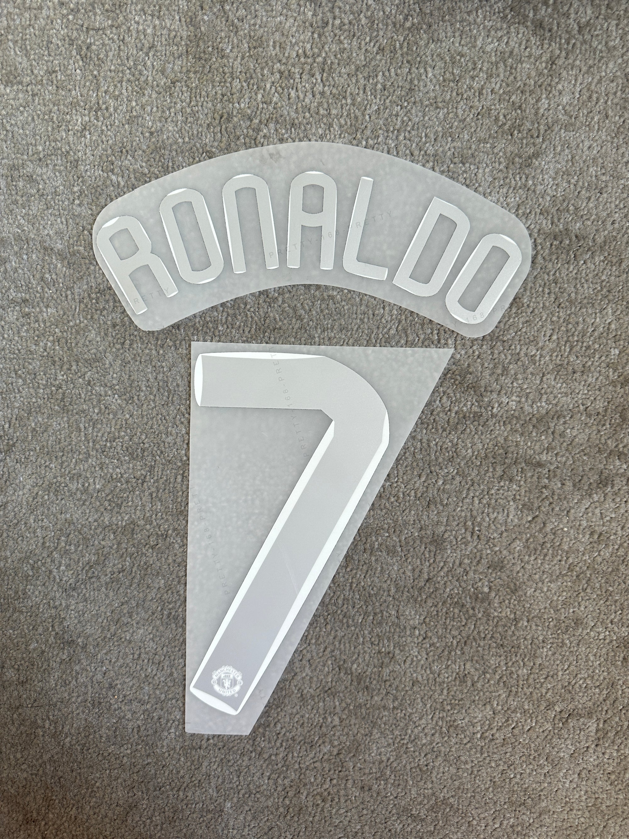 Man United 2007/08 UCL Ronaldo Name Set