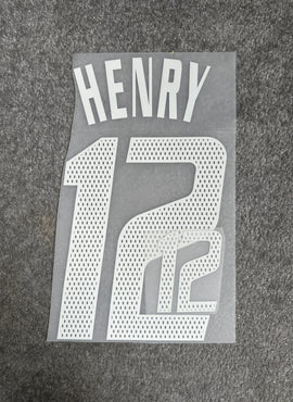 France 2002/04 Henry Home Name Set