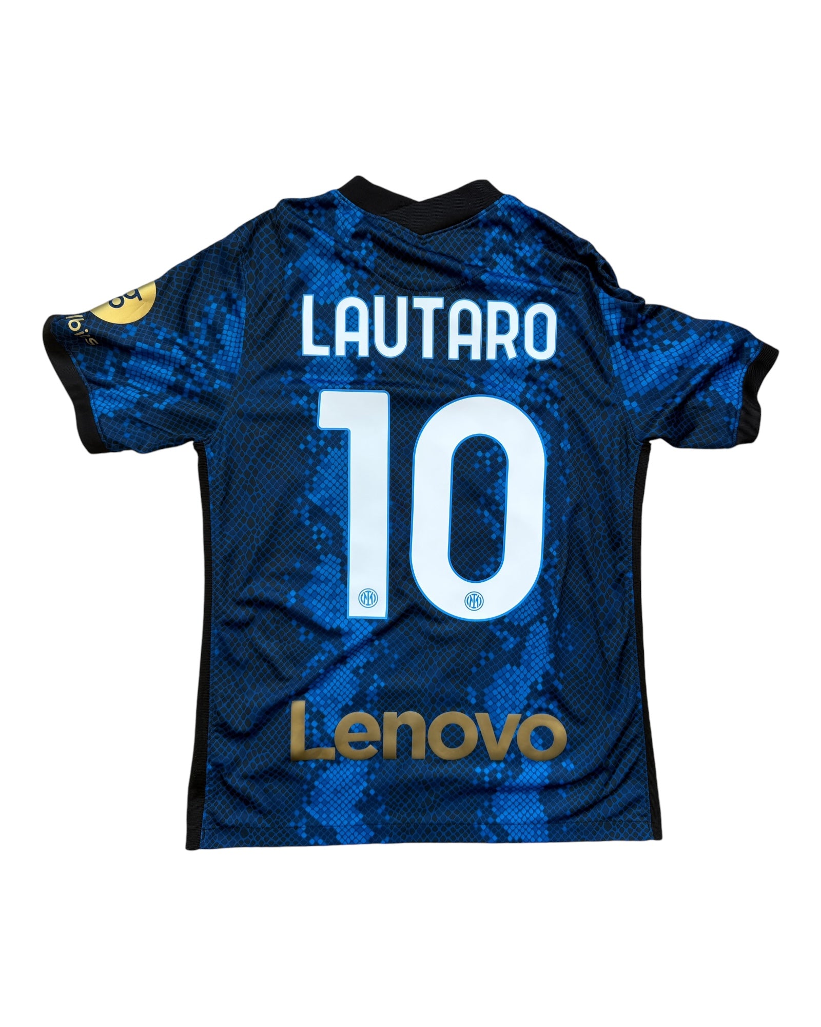 Inter Milan 2021/22 Lautaro UCL Sponsor Swap Football Shirt - Medium