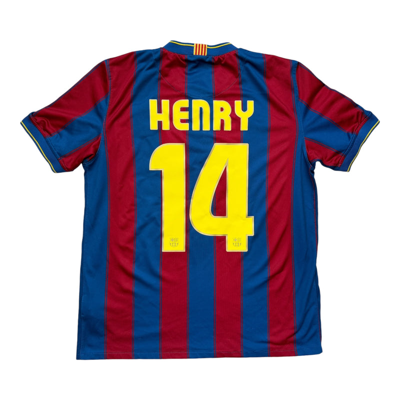 Barcelona 2009/10 Henry Home Football Shirt - Medium