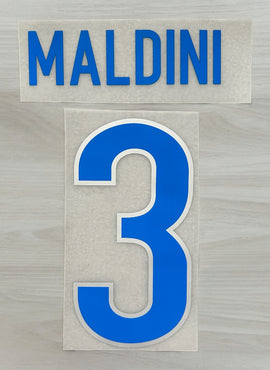 Italy 1998 Away Maldini Nameset