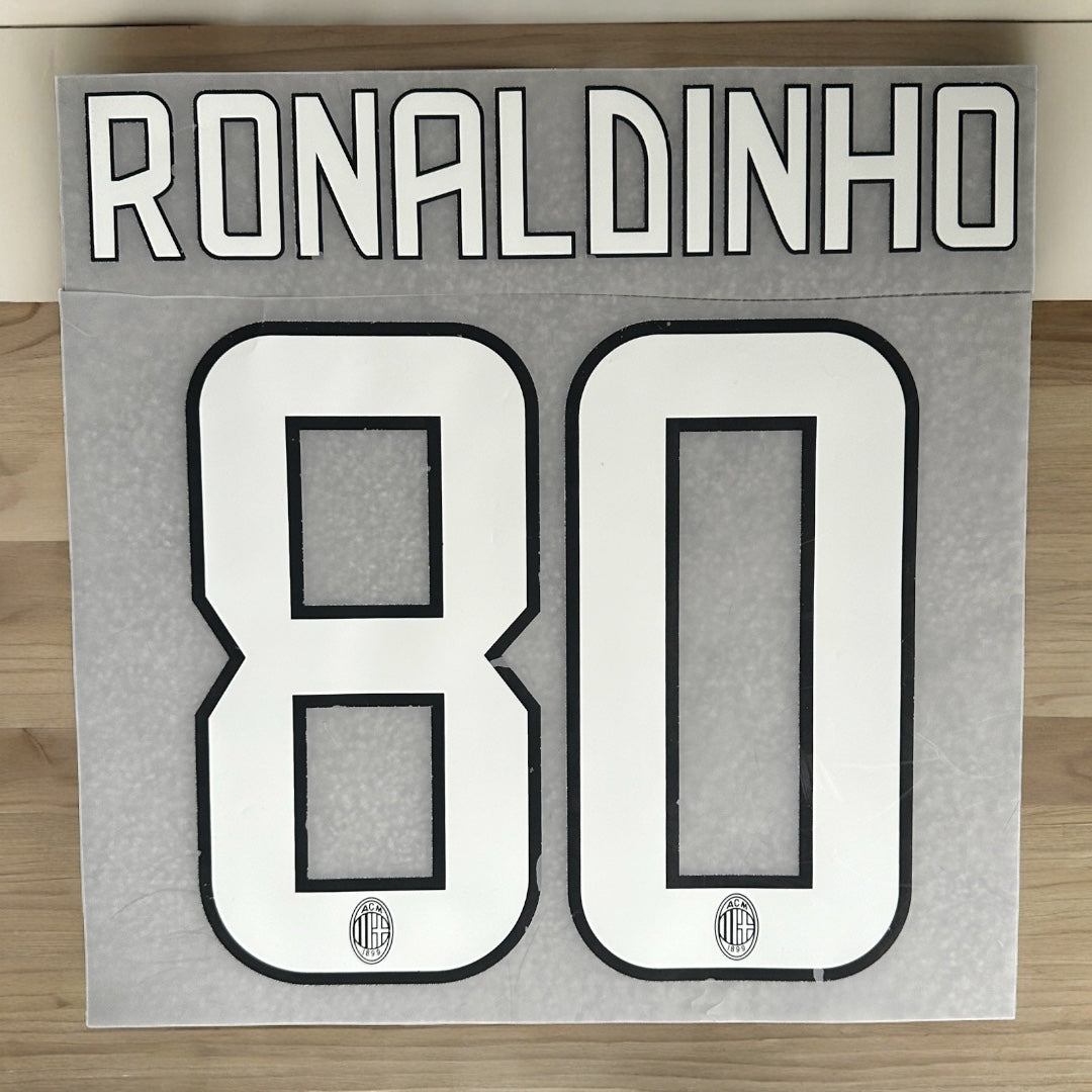 AC Milan 2008/09 Away Ronaldinho Name Set