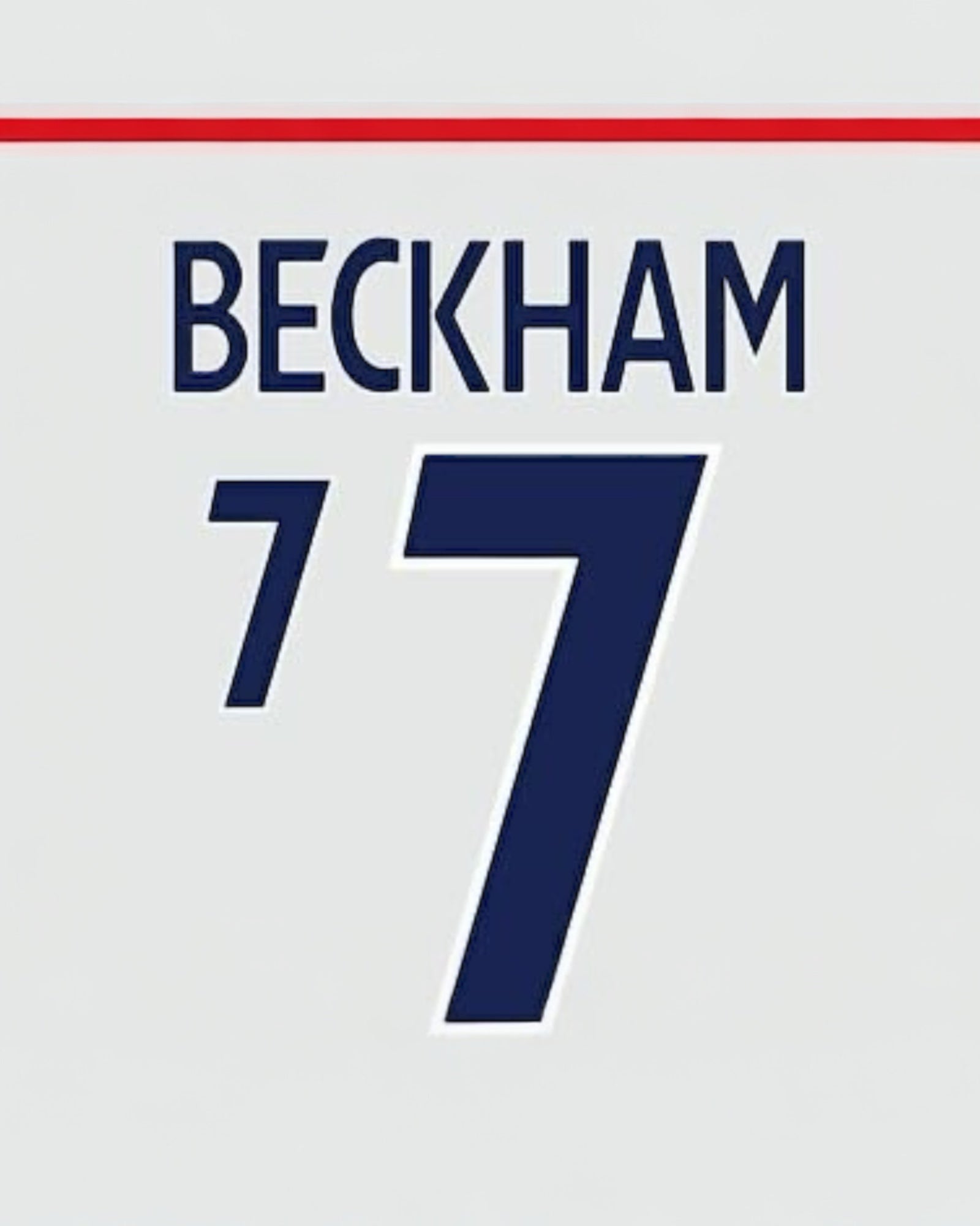 England 2004 Beckham Home Name Set