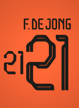 Holland 2022/23 Home De Jong Name Set