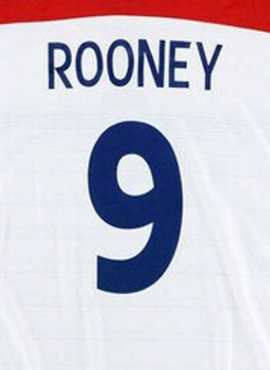 England 2004 Rooney Home Name Set