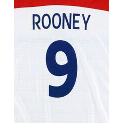 England 2004 Rooney Home Name Set