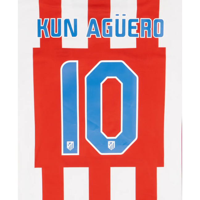 Atletico Madrid 2010/11 Aguero Home Name Set