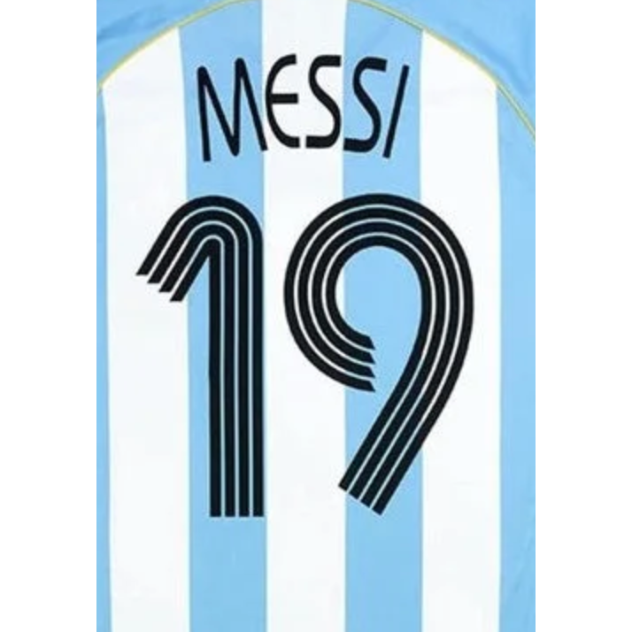 Argentina 2006 Messi Home Name Set