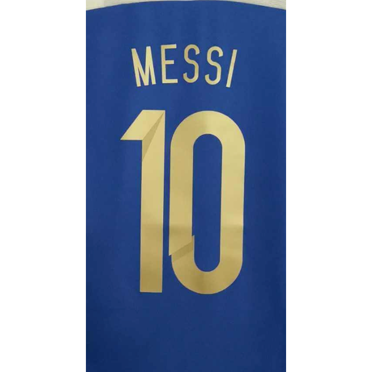 Argentina 2014 Messi Away Name Set
