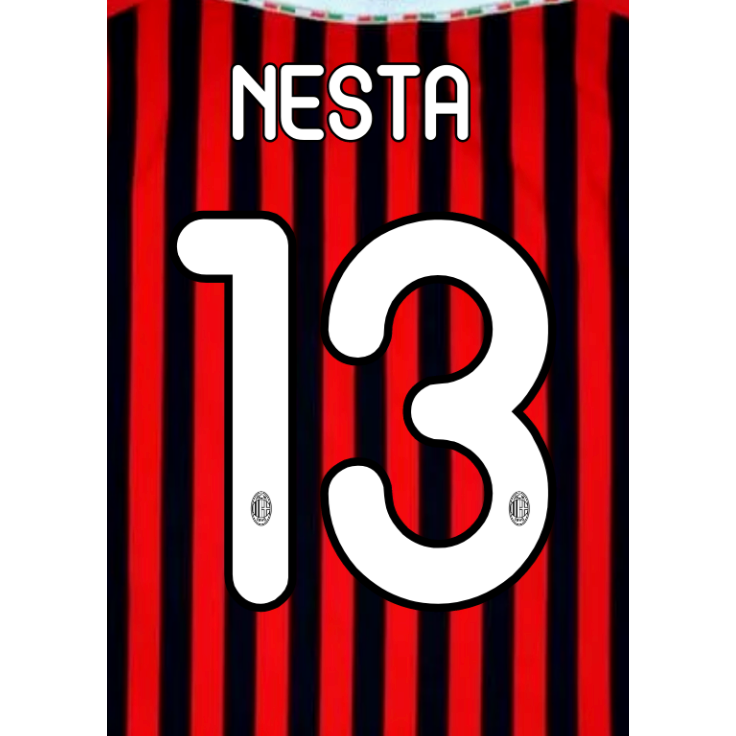 AC Milan 2011/12 Home Nesta Name Set
