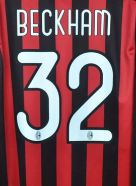 AC Milan 2009/10 Home Beckham Name Set